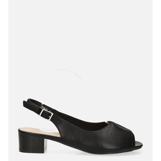 Sandały damskie czarne Sergio Leone eleganckie 