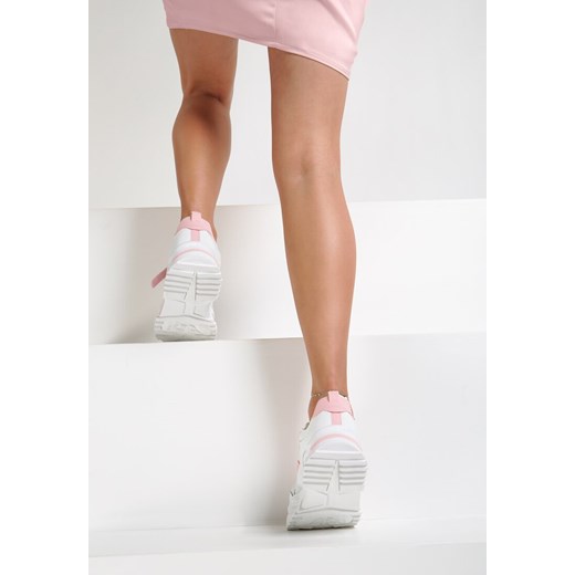 Buty sportowe damskie Renee sneakersy w stylu młodzieżowym sznurowane bez wzorów na platformie młodzieżowe 