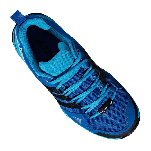 Buty trekkingowe dziecięce niebieskie Adidas sznurowane jesienne z tkaniny 