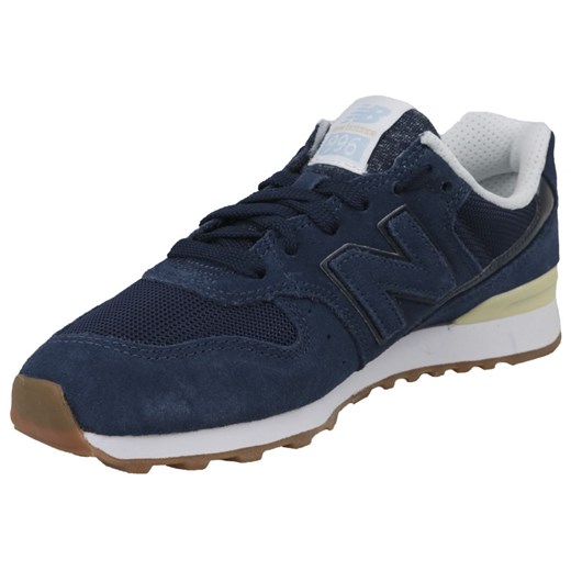 Buty sportowe damskie New Balance w stylu casual na płaskiej podeszwie zamszowe na wiosnę 