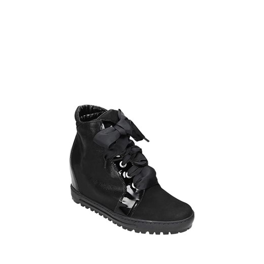 Skórzane sneakersy w kolorze czarnym