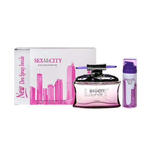 Sex In The City Lust W Zestaw perfum Edp 100ml + 50ml Deodorant e-glamour rozowy seksowne