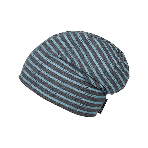 Dwustronna czapka beanie w kolorze niebiesko-szarym