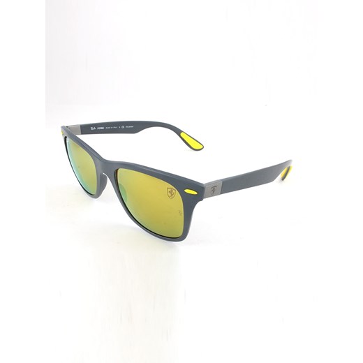 Męskie okulary przeciwsłoneczne "Wayfarer" w kolorze czarno-żółtym