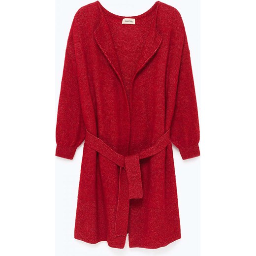 Sweter damski American Vintage z dekoltem w serek wełniany 