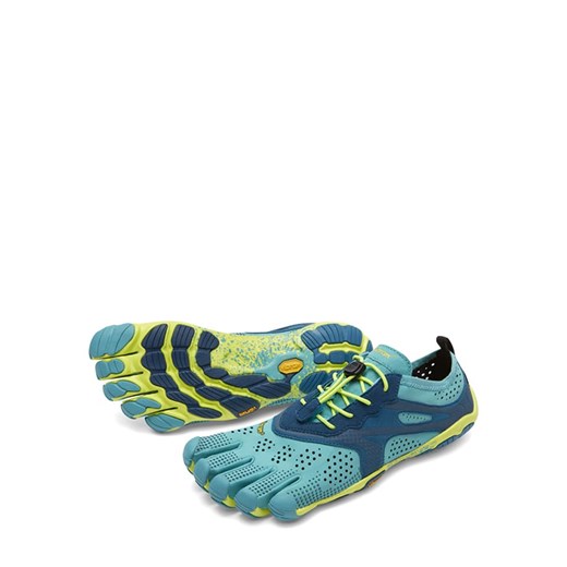 Buty sportowe damskie Vibram Fivefingers dla biegaczy niebieskie sznurowane gładkie 