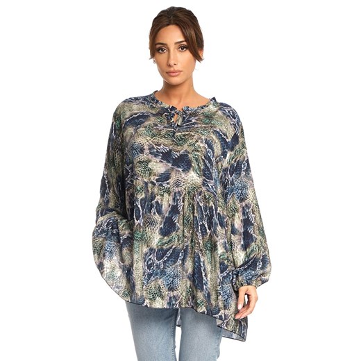 Bluzka damska Plus Size Fashion z okrągłym dekoltem wiosenna z wiskozy 
