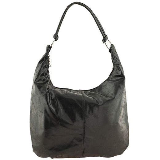 Skórzana torebka "Zinnia" w kolorze czarnym - 42 x 34 x 5 cm