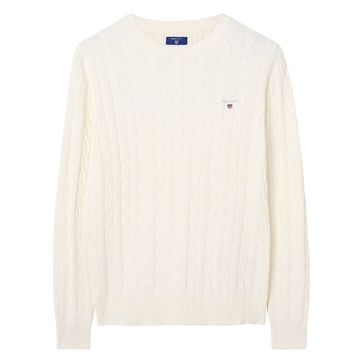 Sweter męski Gant biały bawełniany 