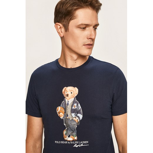 T-shirt męski Polo Ralph Lauren granatowy z krótkim rękawem 