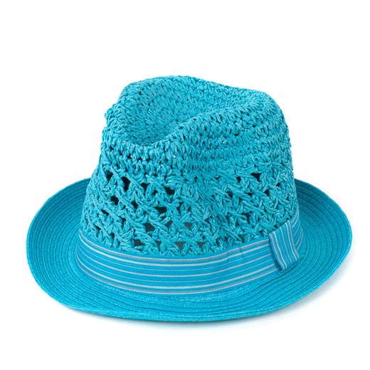 Kapelusz trilby - miękki i na lato szaleo turkusowy kapelusz