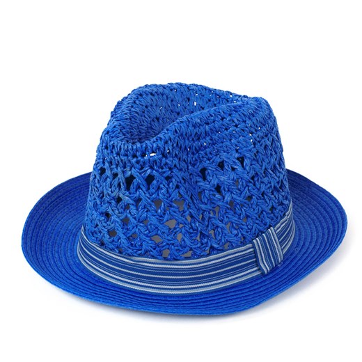 Kapelusz trilby - miękki i na lato szaleo niebieski kapelusz