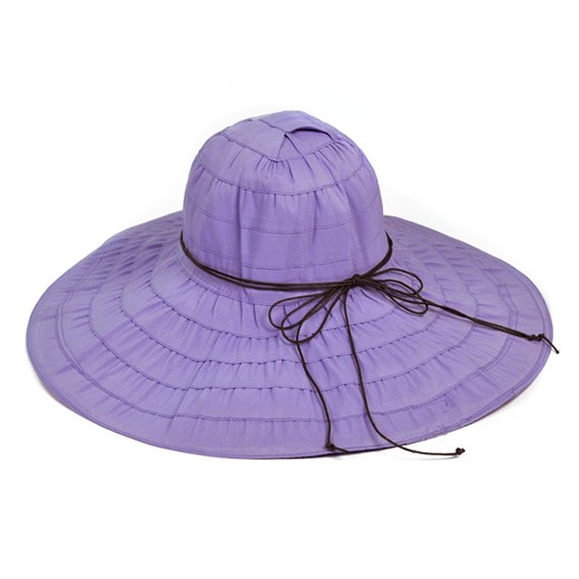 Kapelusz na lato i rzemyczek szaleo fioletowy kapelusz