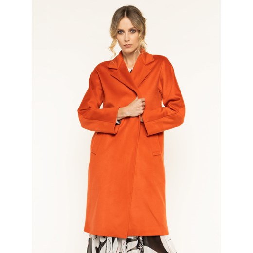 Pomarańczowa płaszcz damski Marella 