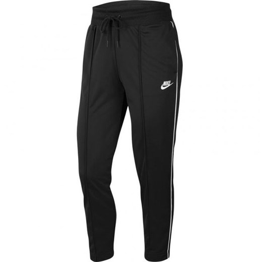 Spodnie damskie Nike czarne z aplikacjami  dresowe 