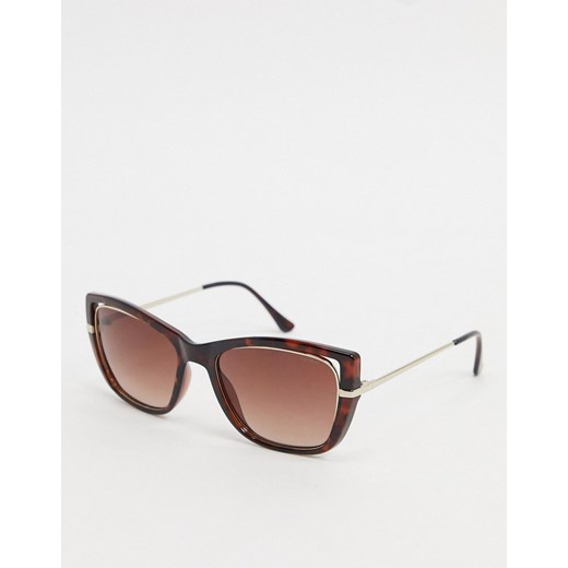Esprit – Szylkretowe kwadratowe okulary przeciwsłoneczne oversize-Brązowy  Esprit No Size Asos Poland