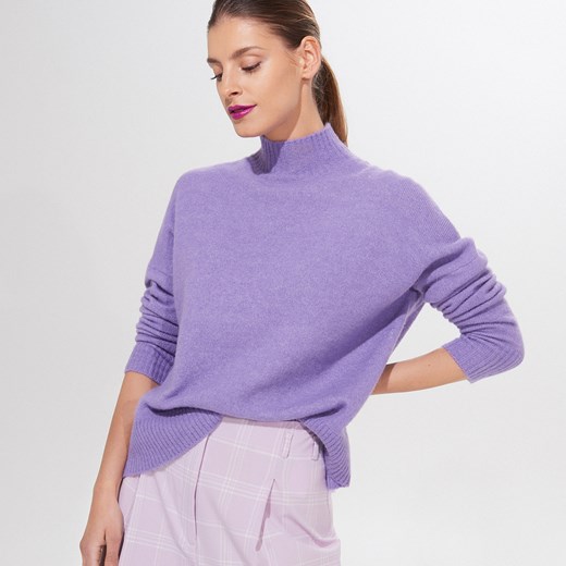 Fioletowy sweter damski Mohito casual 
