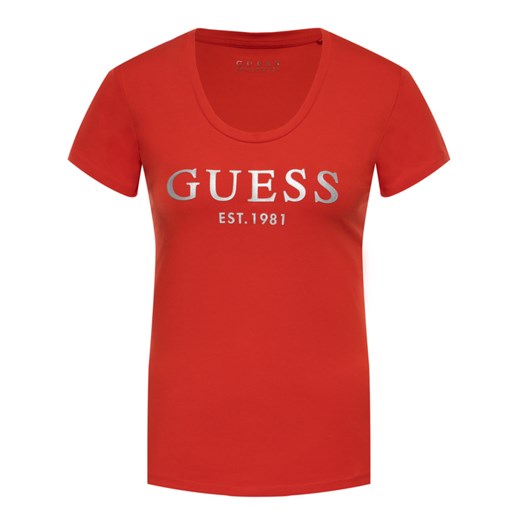 Bluzka damska Guess z krótkimi rękawami czerwona 