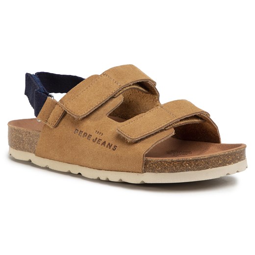 Sandały PEPE JEANS - Bio Velcro Boy PBS90038 Tobacco 859  Pepe Jeans 36 eobuwie.pl