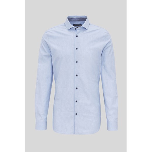 C&A Koszula biznesowa-Slim Fit-kołnierzyk włoski-w kropki, Niebieski, Rozmiar: XL