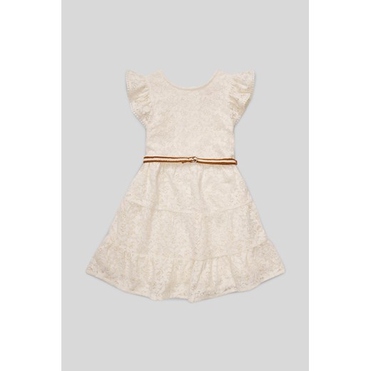 C&A Sukienka z paskiem-w odświętnym stylu, Biały, Rozmiar: 158