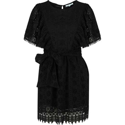 Sukienka z kokardką mini na sylwestra czarna prosta 