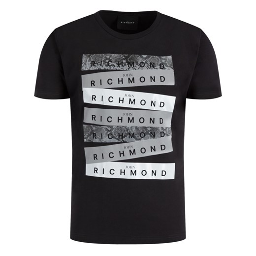T-shirt męski John Richmond z krótkim rękawem z napisem 