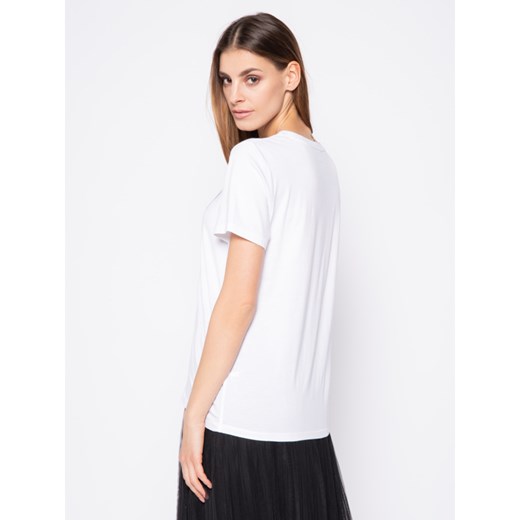 Bluzka damska DKNY z krótkim rękawem biała 