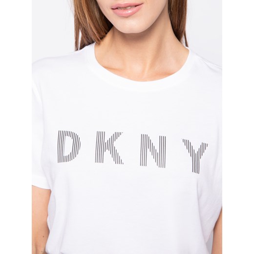 Bluzka damska DKNY z okrągłym dekoltem z krótkim rękawem 