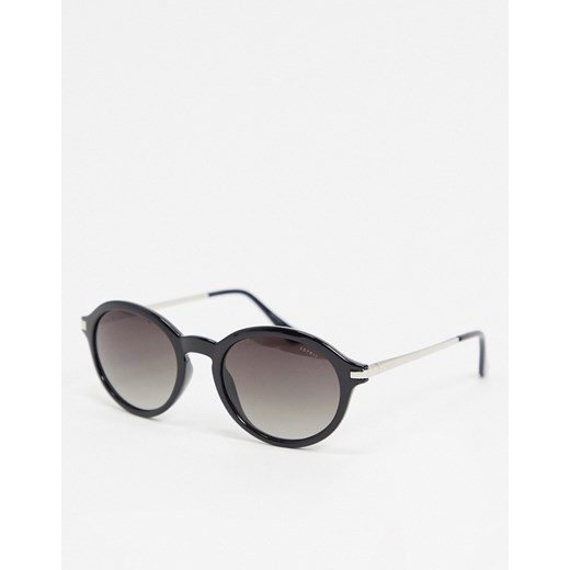 Esprit – Czarne okrągłe okulary przeciwsłoneczne-Czarny