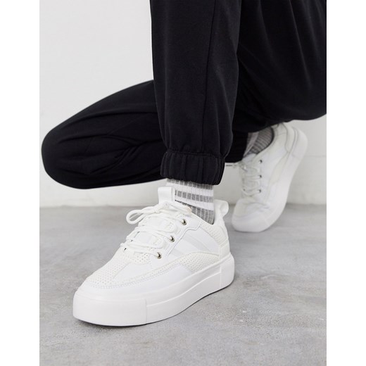 ASOS DESIGN – Deserve – Białe buty sportowe na grubej podeszwie-Biały