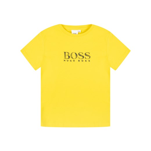 T-shirt chłopięce BOSS Hugo żółty 