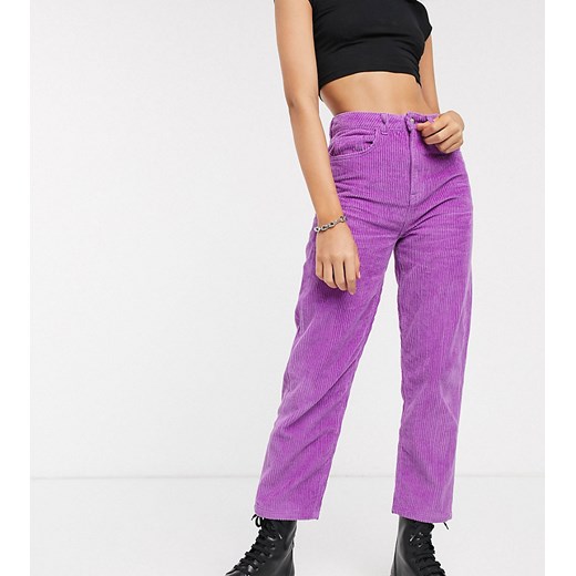 Reclaimed Vintage – Ametystowe sztruksowe mom jeans w stylu lat 91.-Fioletowy
