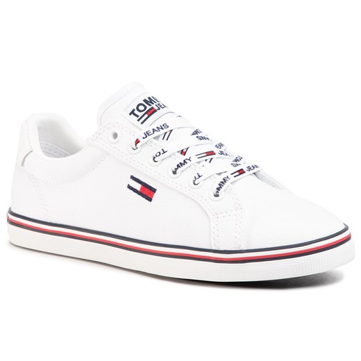 Tenisówki Tommy Jeans Essential Lace Up Sneaker EN0EN00786 White YBS