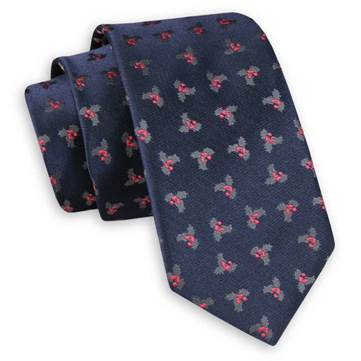 Ciemny Granatowy Elegancki Krawat -Angelo di Monti- 6 cm, Męski, w Drobny Wzór KRADM1700 ze sklepu JegoSzafa.pl w kategorii Krawaty - zdjęcie 82283576