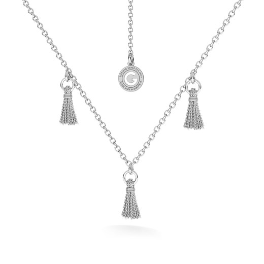 Srebrny naszyjnik z CHWOSTAMI 925 : Długość (cm) - 45 + 5, Kolor pokrycia srebra - Pokrycie Jasnym Rodem  Giorre  