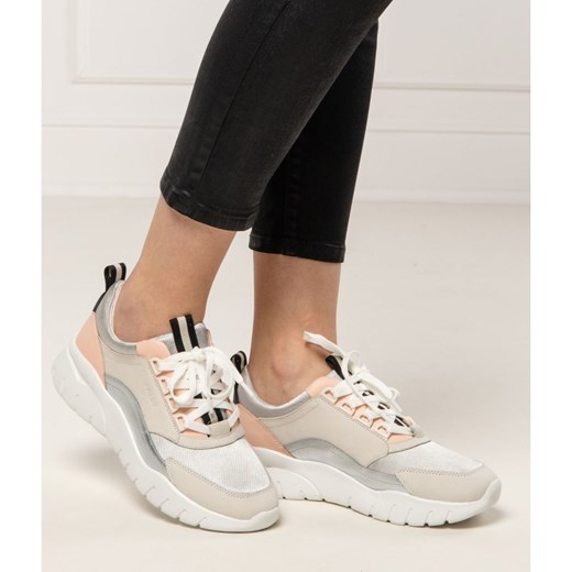 Buty sportowe damskie Bally na platformie sznurowane 