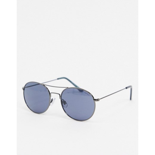 Esprit – Niebieskie okrągłe okulary przeciwsłoneczne