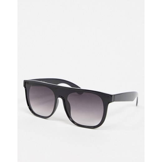 Jeepers Peepers – Czarne okulary przeciwsłoneczne z oprawkami flat top-Czarny  Jeepers Peepers No Size Asos Poland