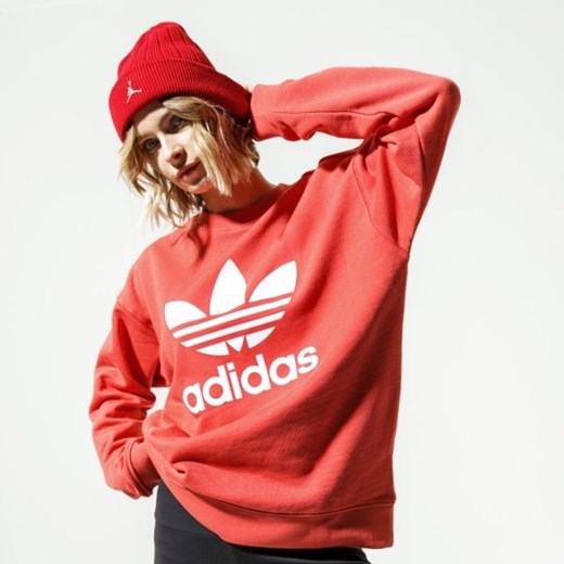 Bluza damska czerwona Adidas krótka 