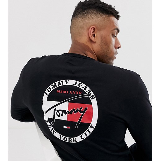 Tommy Jeans – Czarny top z długimi rękawami z logo w kole, tylko w Asos  Tommy Jeans M Asos Poland