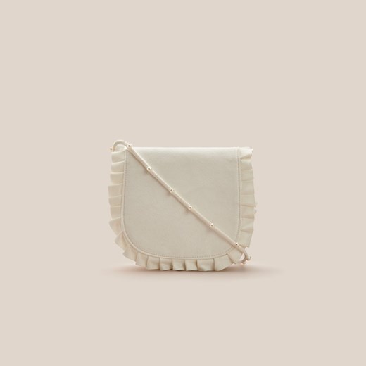 Reserved - Mała torebka z imitacji zamszu - Biały Reserved  One Size 