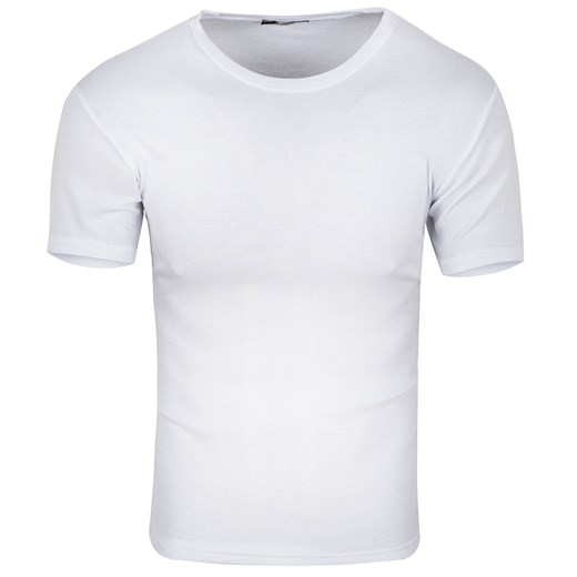 Koszulka męska t-shirt gładki biały Recea