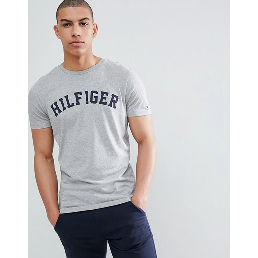 Tommy Hilfiger – Szary T-shirt domowy z okrągłym dekoltem i logo Tommy Hilfiger  M Asos Poland