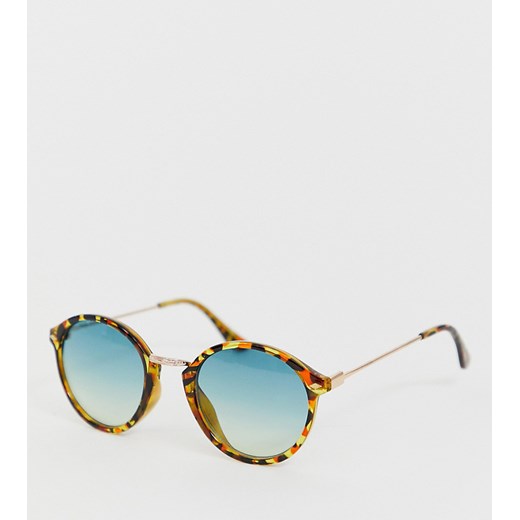 South Beach – Exclusive – Okulary przeciwsłoneczne w kolorze szylkretowym z niebieskimi szkłami-Brązowy   No Size Asos Poland