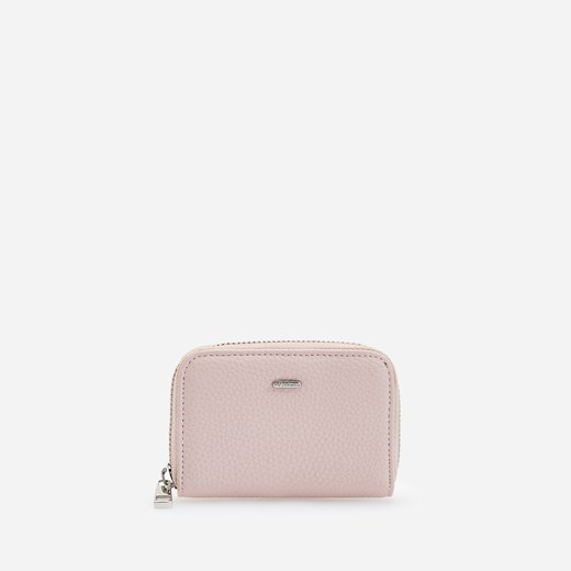Reserved - Fakturowany portfel z zapięciem na zamek - Różowy  Reserved One Size 