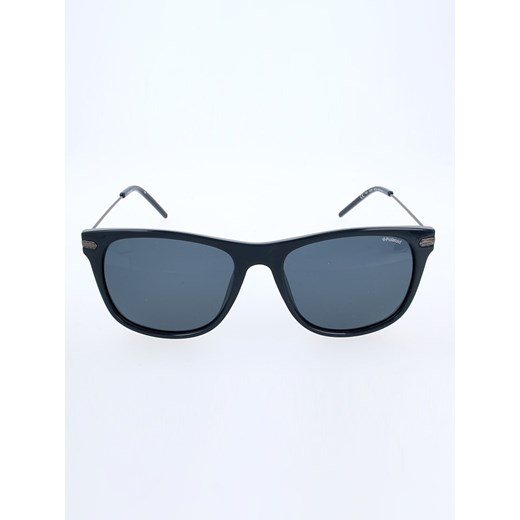 Męskie okulary przeciwsłoneczne w kolorze niebiesko-srebrnym  Polaroid 54 Limango Polska