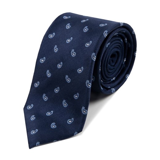 Tommy Hilfiger Tailored Krawat Silk Paisley TT0TT05374 Granatowy