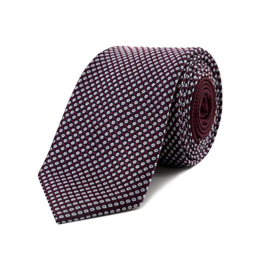 Tommy Hilfiger Tailored Krawat Micro Print TT0TT06092 Bordowy