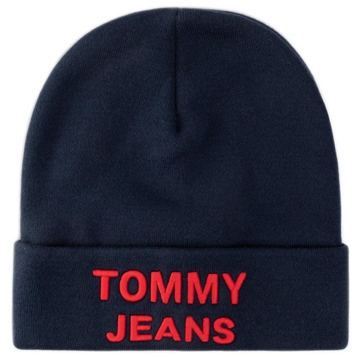 Tommy Jeans Czapka Tjm Logo Beanie AM0AM05205 Granatowy